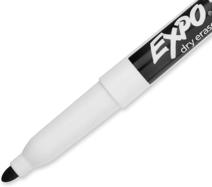 Expo 86001 Low Odor Dry Erase Marker, Black; Fine Tip, Quick-Drying Ink, 2 Packs of 12 Markers, 24 Markers Total