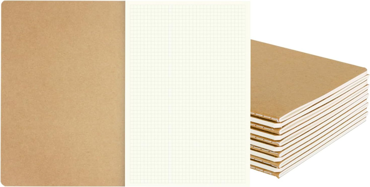 zmybcpack 12 Pack 8.5x11 inch Large Lined Notebook Journals Bulk, 32 sheets / 64 Pages, Sketchbook Composition Notebook Journals Subject Notebooks Planner for College Students Office