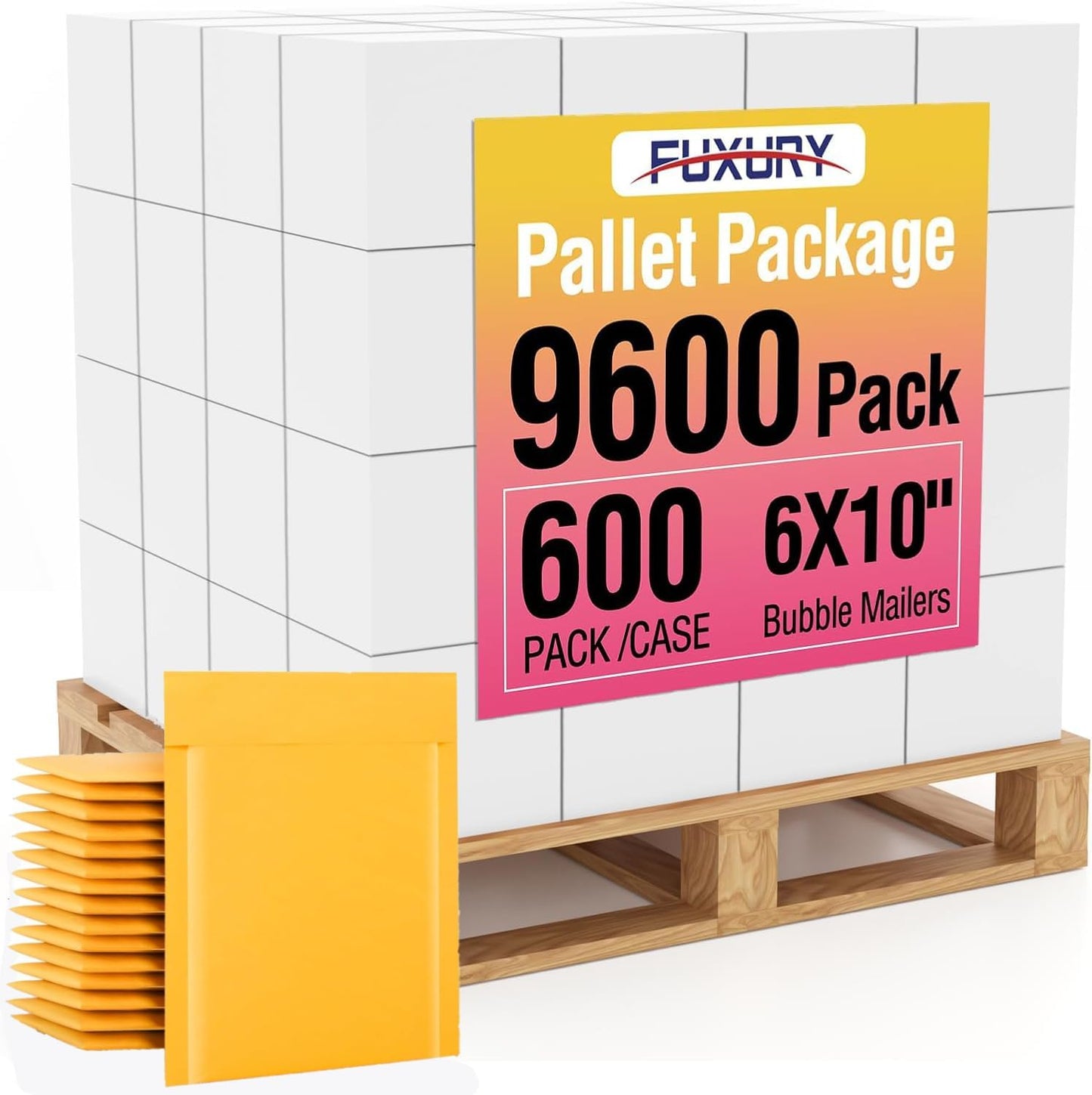 Fuxury Kraft Bubble Mailer 4x8” 50Pack Padded Envelopes Usable Size 4x7" Strong Adhesion Thick Bubble Envelopes Waterproof Cushioned Bubble Mailers Packaging for Small Business #000 Yellow