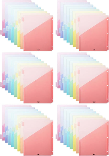 Mr. Pen- Binder Dividers with Pockets and Tabs, 1 Set, 8 Tabs/Set, Colorful, 3 Ring Binder Dividers with Tabs and Pockets on Both Sides