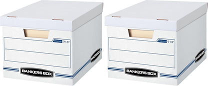 Bankers Box 6-Pack Basic Duty File Storage Boxes with Lids, Letter/Legal, STOR/FILE, (0071303)