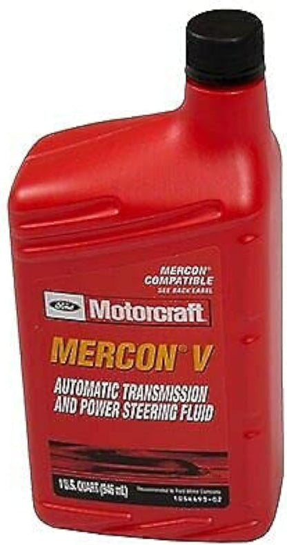 Ford Genuine XT-5-5QM MERCON-V Automatic Transmission and Power Steering Fluid - 5 Quart