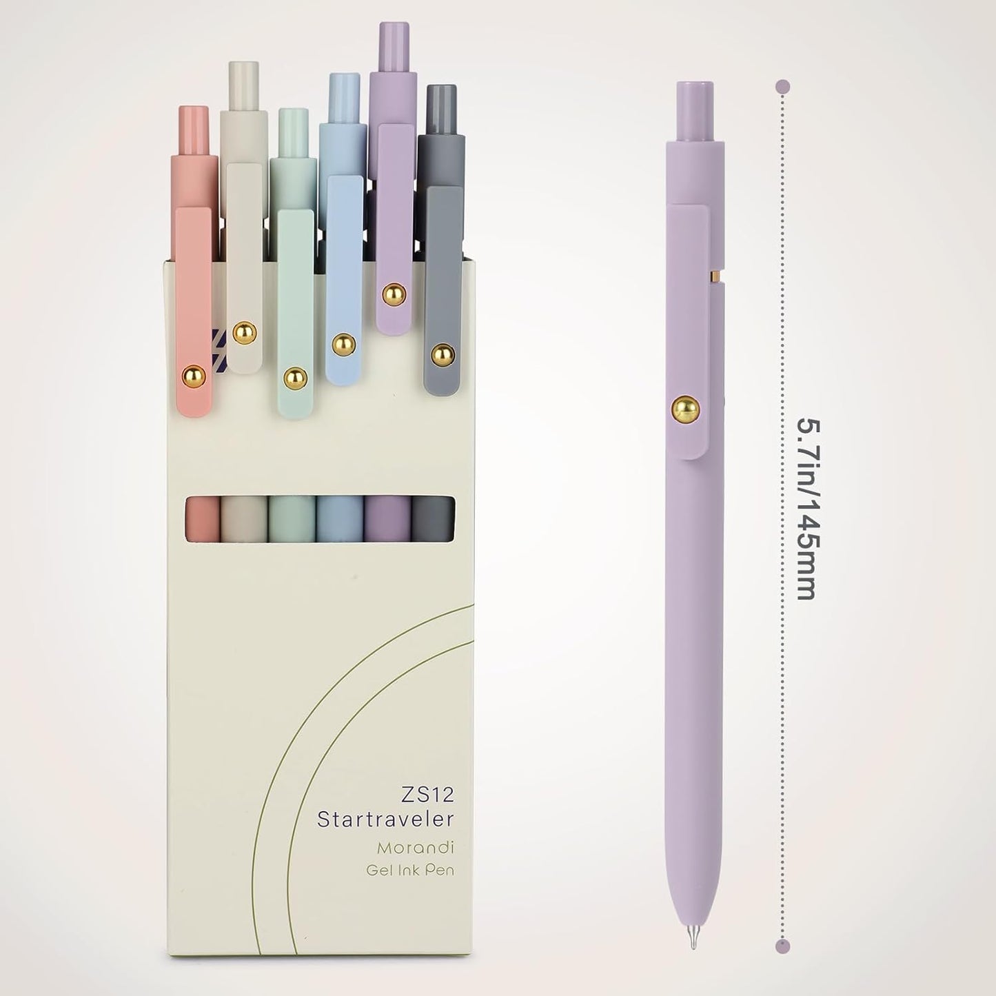 FIOVER 5pcs Gel Pens Quick Dry Ink Pens Fine Point Premium Retractable Rolling Ball Gel Pens Black Ink Smooth Writing for School Office Home