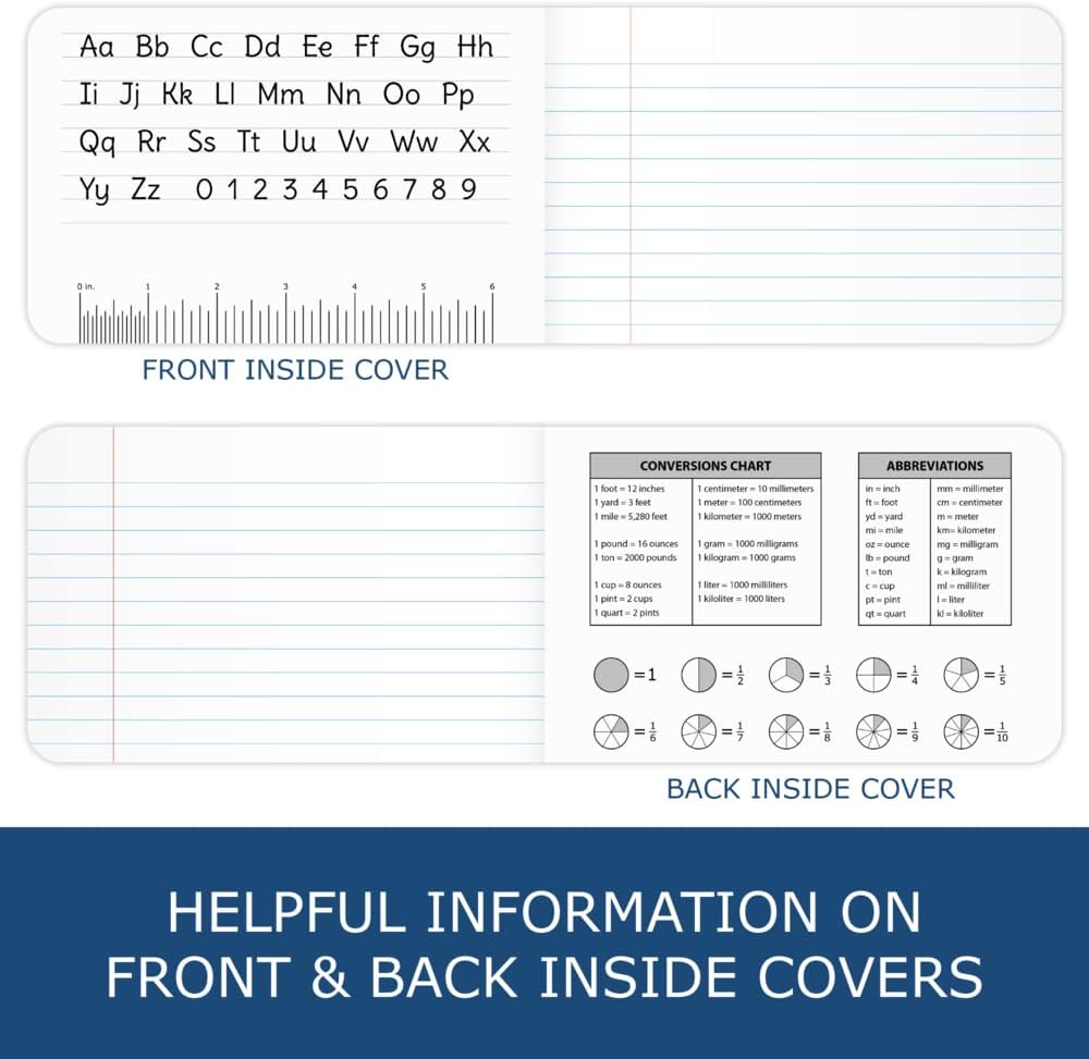 ROARING SPRING Junior Marble Composition Books, 12-Pack, Specially Sized 4.875"x7.5" for Smaller Users, 60 Sheets 15# White Wide Ruled Paper, Hard Board Covers, Black Marble (77125)