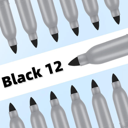 Permanent Markers, Ultra Fine Point, Black, 40 Count, 0.4mm, Fine tip permanent marker set, quick dry, waterproof, fading resists, durable, marks on paper, glass, ceramic, plastic, wood, rock, metal