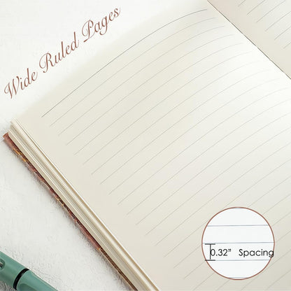 ipoul Flower Notebook, A5, 6x8, Hardcover, Lay Flat, Lined Paper, Journal for Women, Writing Notebook, Pretty, Hibiscus, Pink, Birthday Gifts for Women, Wedding Shower Gifts, Mothers Day Gift