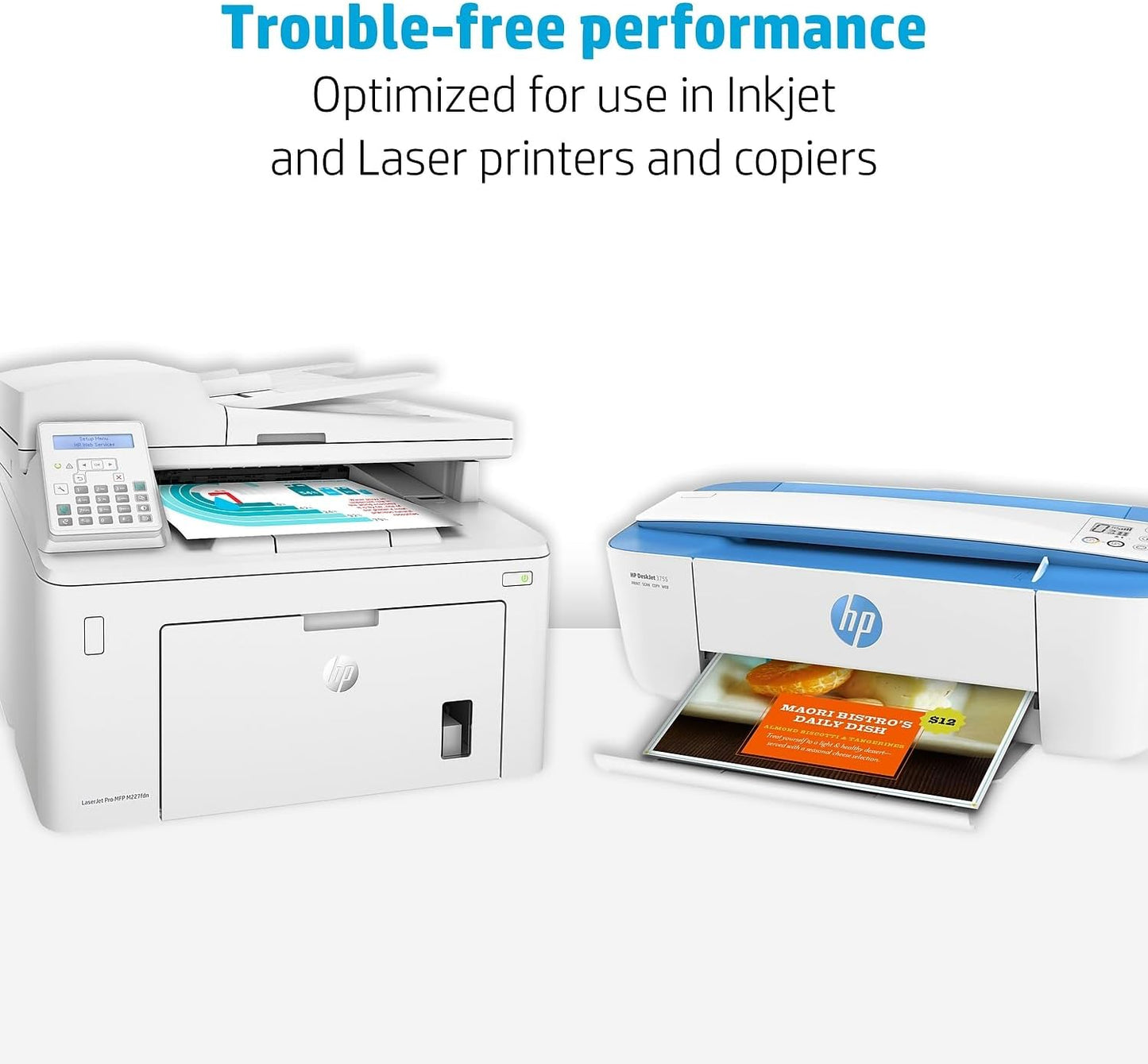 HP Printer Paper | 8.5 x 11 Paper | Premium 24 lb | 1 Ream - 500 Sheets | 100 Bright | Made in USA - FSC Certified | 112400R