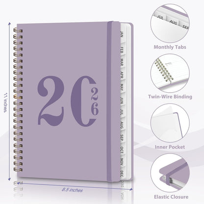 Planner 2026-2027, Weekly and Monthly Academic Year Calendar Planner, July 2026 - June 2027, Daily Agenda Book for Office School Supplies, A5(6.3'' x 8.5'')