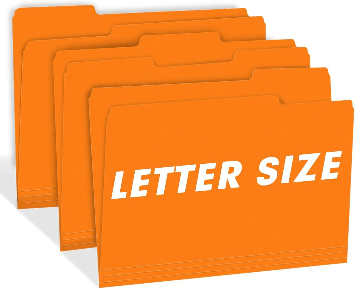 RAZCC File Folders, 100-Pack, 1/3 Cut, Letter Size, Yellow, Great for Organizing and Easy File Storage