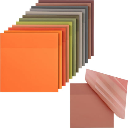 Mr. Pen- Transparent Sticky Notes, 3" x 3", 12 Pads, 600 Sheets, See Through Self-Adhesive Notes for Bible Journaling and Studying, Water-Resistant, Easy to Peel, Clean Removal
