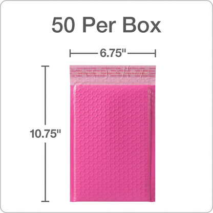 Quality Park Bubble Mailers, 6 x 9 Inch, White Poly Mailers, Padded Envelopes, Shipping Envelopes, Water Resistant, Self Seal, 50 Per Box (QUA85856), Plastic