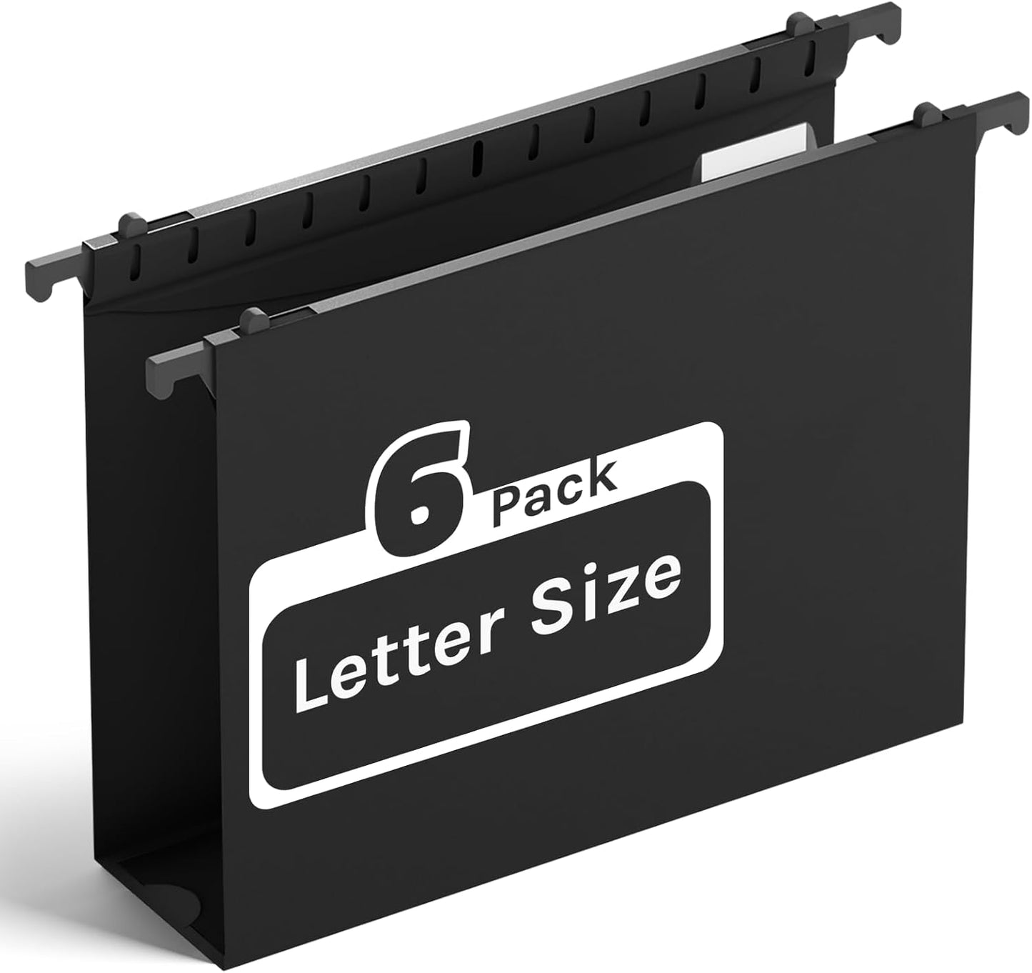Ansook Hanging File Folder Letter Size Extra Capacity,Heavy Duty 2" Expansion Plastic File Folders Hanging with Tabs,6 Pack Reinforced Hanging File Organizer,File Cabinet Folders for Office Bulk Files