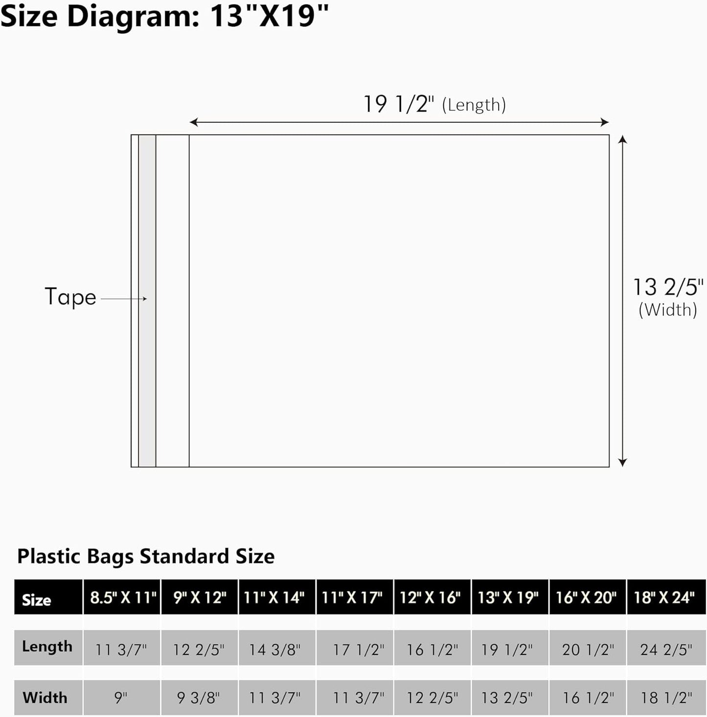 50 Pack Acid-Free Crystal Clear Sleeves Storage Bags for 8.5x11 Art Prints/Pictures/Photos/Framing Mat Mattes (Bag Size: 9"x11 3/7")