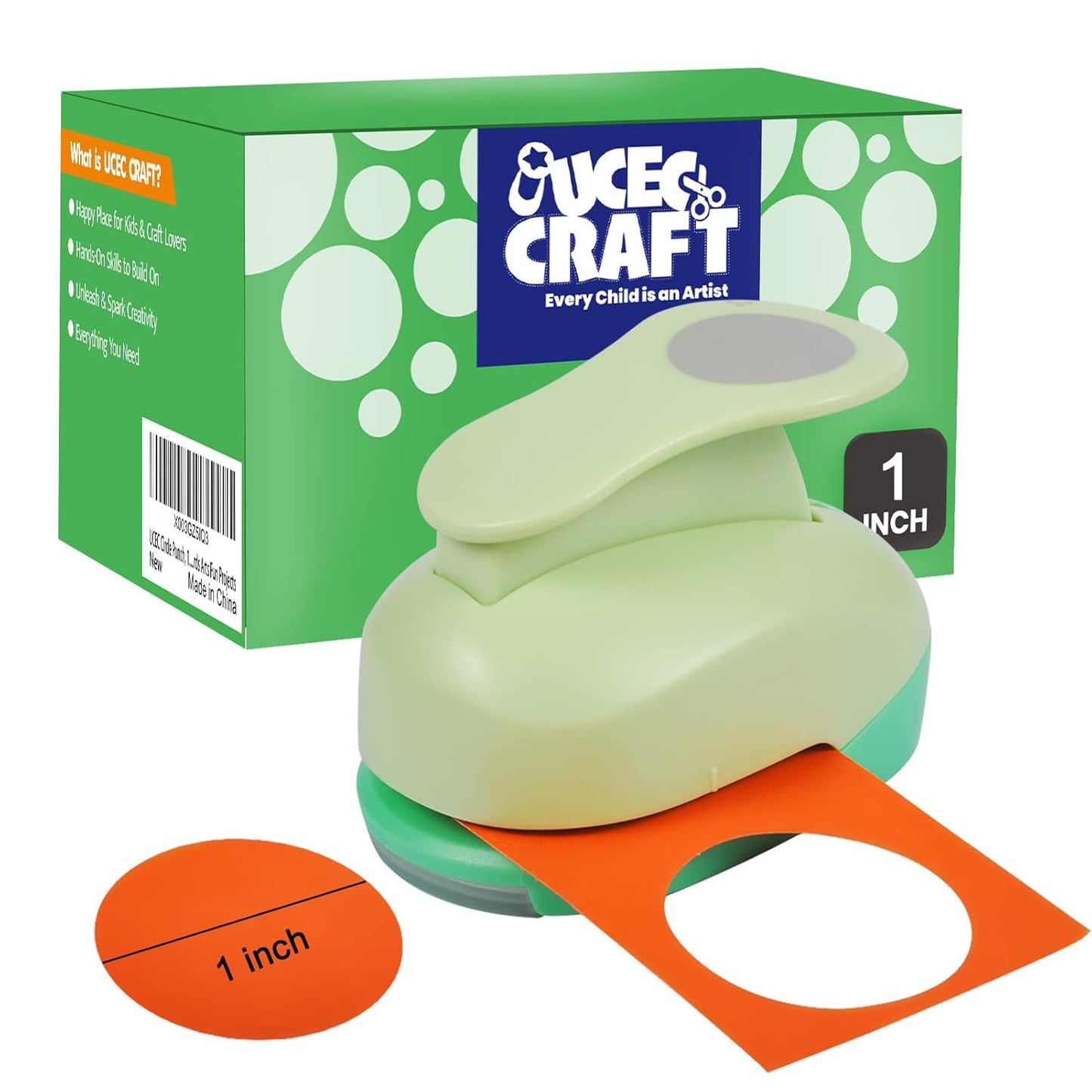 UCEC 2 Inch Circle Punch, Paper Punch, 2 Inch Hole Punch, Circle Hole Punch Cutters for Paper Crafts DIY Handmade Crafting Scrapbook Tools Cards Arts Fun Projects
