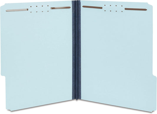 Staples Pressboard Classification Folder, Letter Size, 1" Expansion, Light Blue, Reinforced Durable Construction, 50/Carton