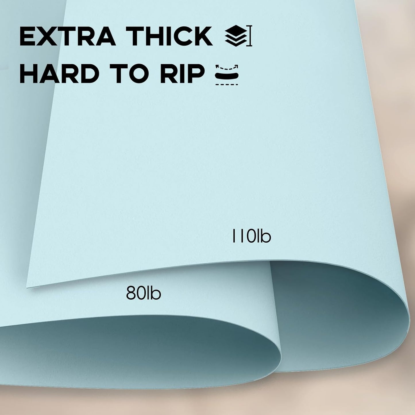 110lb White Cardstock 8.5x11, Goefun 100 Sheets Heavyweight White Card Stock 300 GSM for Invitations, Menus, Poster, DIY Card