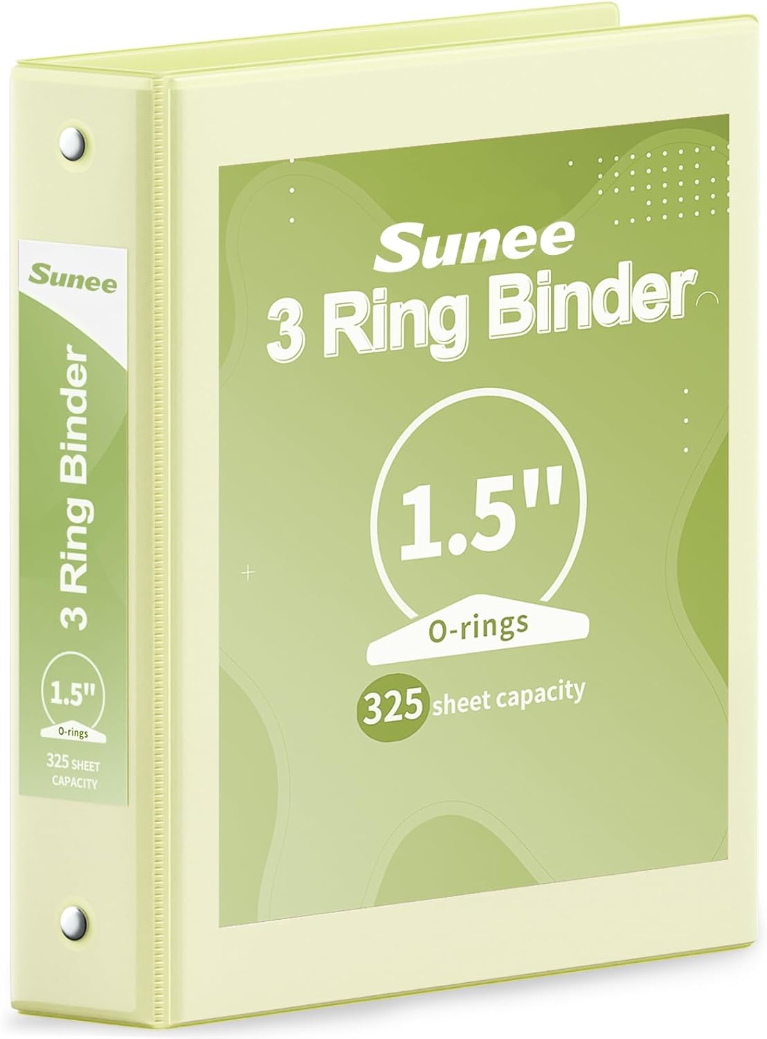SUNEE 3 Ring Binder 3 Inch 1 Pack, Clear View Binder Three Ring PVC-Free (Fit 8.5x11 Inches) for School or Office Supplies, Pink