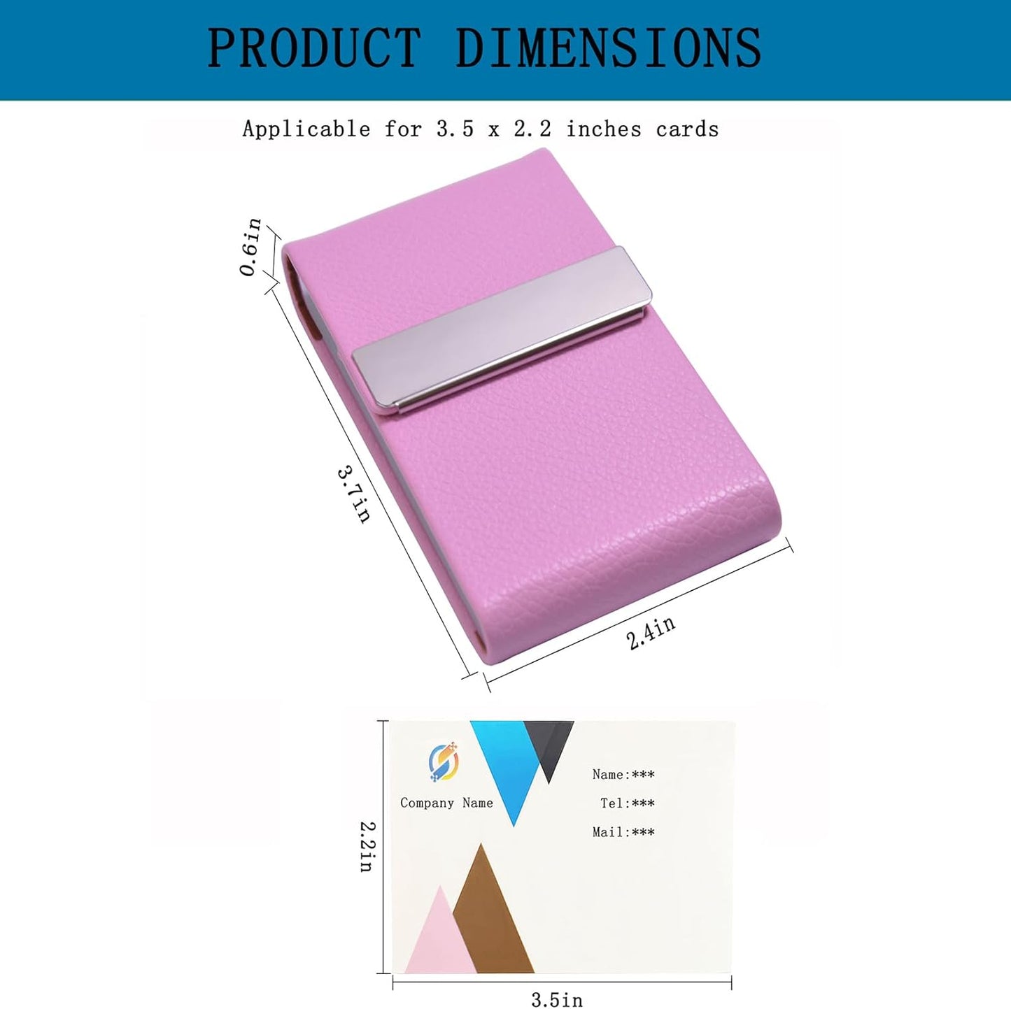 Business Card Holder with Ultra Slim Design,Business Card Case with Premium PU Leather,Suit Pocket Metal Card Holder for Women/Men,Professional Name Card Holder with Magnetic Shut (Black1)