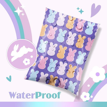 Metronic Cute Poly Mailers 10x13" 50pc Small Shipping Bags, Strong Adhesive Mailers Poly Bags for Business, Waterproof Mailing Envelopes for Packing Shipping Clothes Gifts, Gradient BluePink