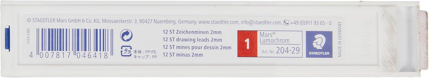 Staedtler Mars Lumochrom 204 - Case of 12 Drawing Leads 2 mm Assorted