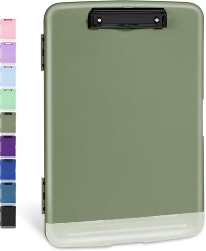 Sooez Clipboards with Storage, High Capacity Clip Boards 8.5x11 with Storage, Heavy Duty Nursing Clipboard Folder, Plastic Clipboard with Pen Holder for Women Teachers Work, School & Office Supplies