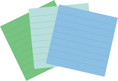Post-it 100% Recycled Paper Super Sticky Notes, 4 in. x 4 in., 3 Pads, 70 Sheets per Pad, Wanderlust Pastels, School Supplies and Office Products