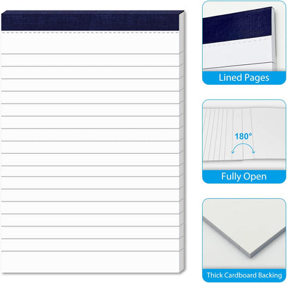 Note Pads 5x8, Narrow Ruled Legal Pad, Multicolor Small Notepads, 30 Sheet/notepad, 8 Pack Colored Legal Pads, Pink Legal Pad, Purple Notepad, Perforated Lined Note Pads for Study, Office, To-Do Lists