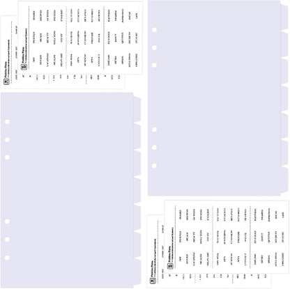 DY.2ten Black Binder Dividers for 6-Holes Ring Binder, 1/7 Cut Tabs, A5 Size, Sturdy Plastic Dividers with 7 Tabs for School Office Home, 2 Sets, 14 Dividers, 2 Tab Stickers.