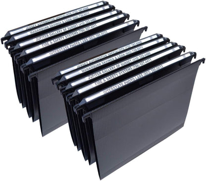 Ultimate Office MagniFile Hanging File Folders V- Bottom Letter Size with 11 inch Magnified Indexes that Double The Size of Your File Titles to Find Files Fast. (Set of 5 Frost)
