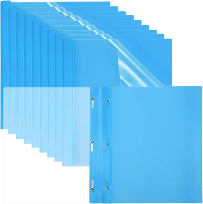 PATIKIL Plastic Report Covers with Prong, 10 Pcs 80 Sheet Clear Front Presentation Binders with 3 Metal Prong Fasteners Report Folder for Resume Documents Files Letter, Grass Green