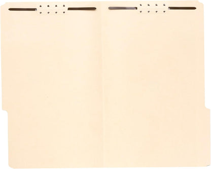Blue Summit Supplies Blue File Folders with Fasteners, File Folders Legal Size, 1/3 Cut Reinforced Tabs, Durable 2 Prongs, Designed to Organize Standard Medical or Law Files, 50 Pack