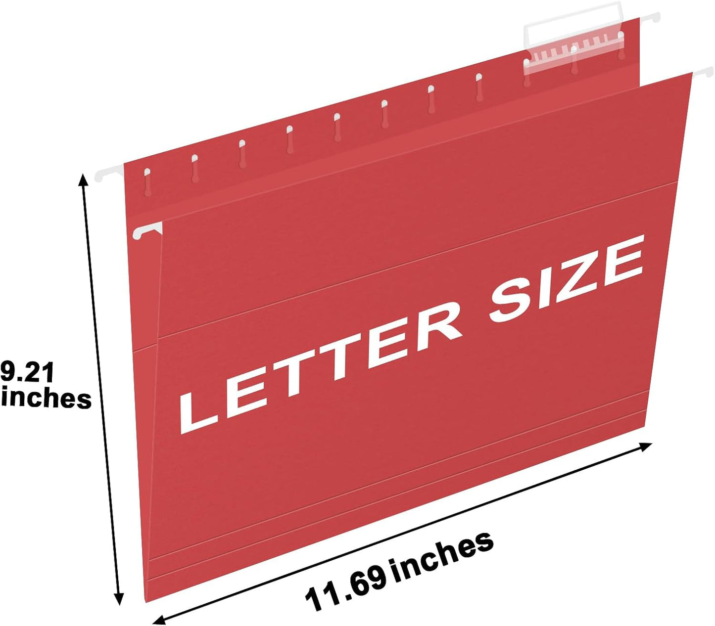 HERKKA Hanging File Folders, 30 Pack Reinforced Letter Size Hanging Folders, Designed for Bulky Files, Filing Cabinet, 1/5-Cut Adjustable Tabs (Blue)