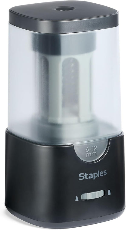 Staples Electric Pencil Sharpener, Black – Heavy‑Duty Classroom Sharpener for Teachers, Schools & Shared Spaces