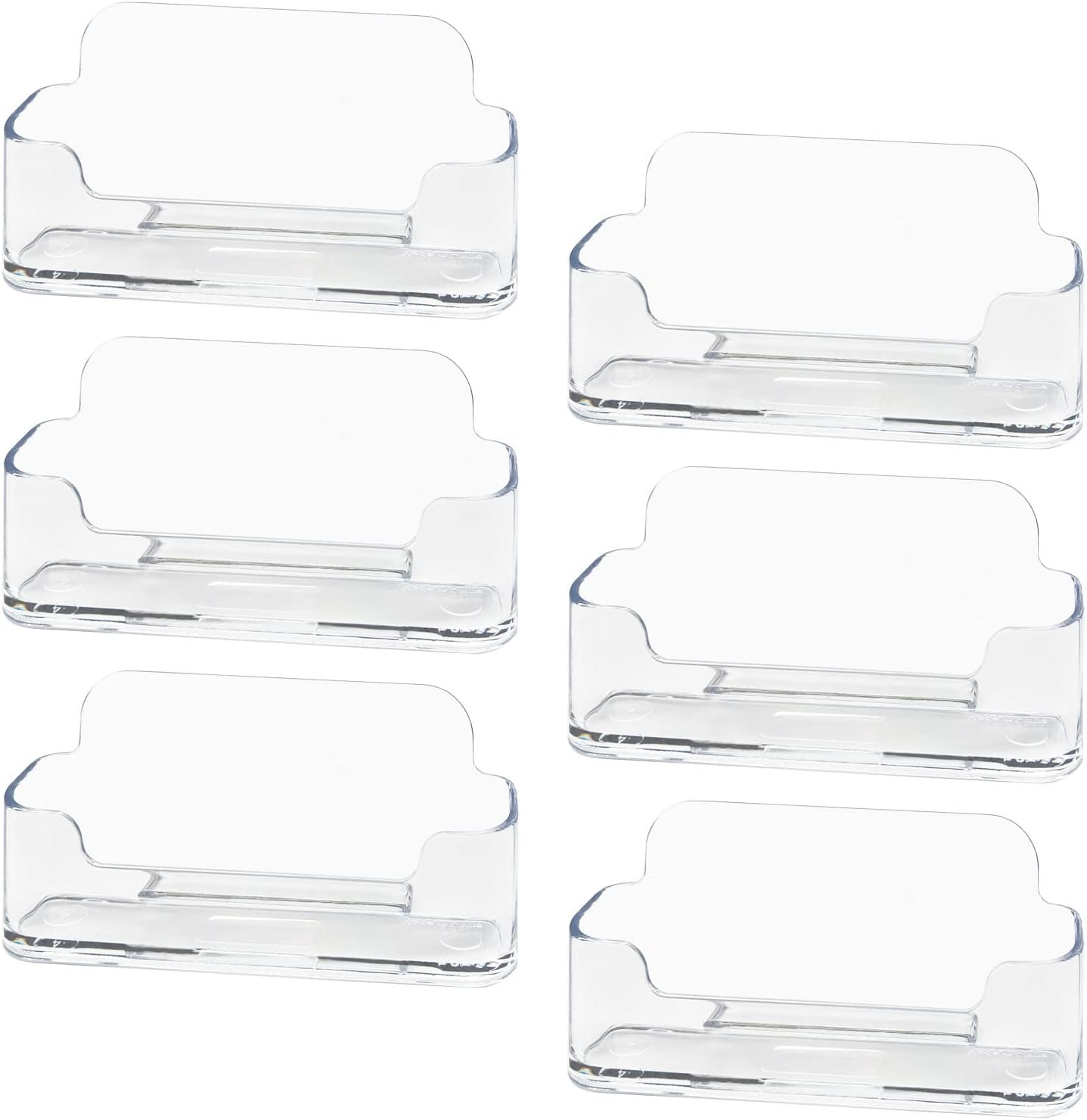 HSYMQ Acrylic Business Card Holder for Desk, Clear Plastic Business Cards Display Holders Stand, Fits 30-50 Business Cards