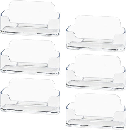 HSYMQ Acrylic Business Card Holder for Desk, Clear Plastic Business Cards Display Holders Stand, Fits 30-50 Business Cards