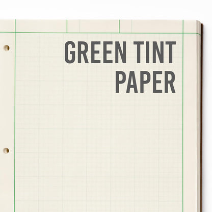 Grid+Bound Engineering Notebook, Spiral-Bound, 2 Pack, 8.5" x 11", Green Tint, Margin Front, 5x5 Graph Back, 150 Sheets per Notebook