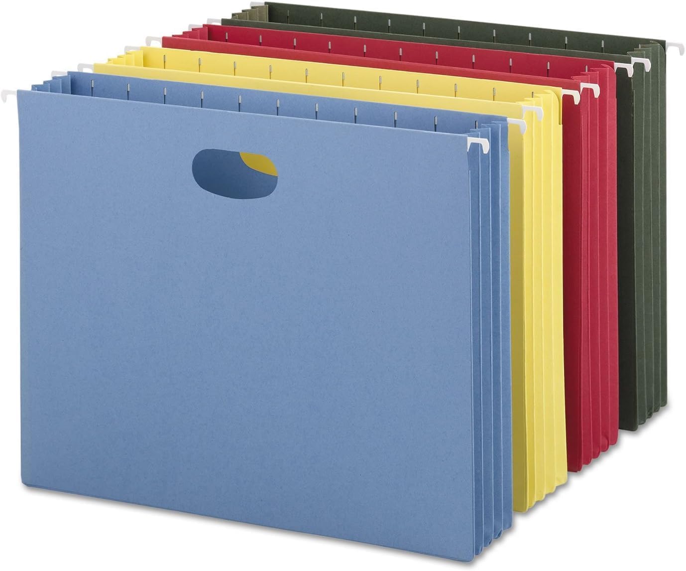Smead Hanging File Pocket with Full-Height Gusset, 3-1/2" Expansion, Letter Size, Standard Green, 10 per Box (64220)