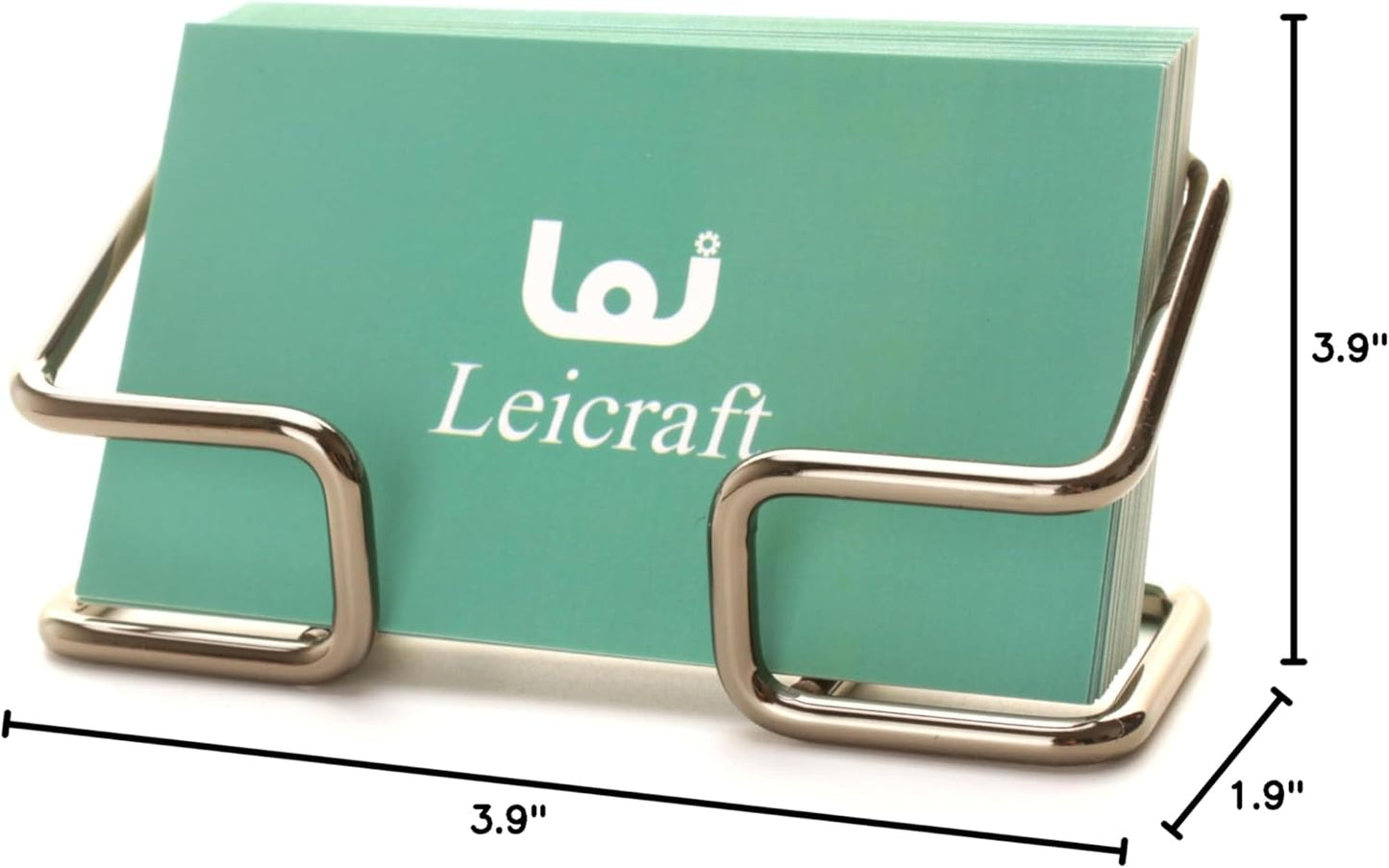 Business Card Holder for Desk, Cute Metal Card Organizers and Office Desk Accessories for Men and Women (Golden)