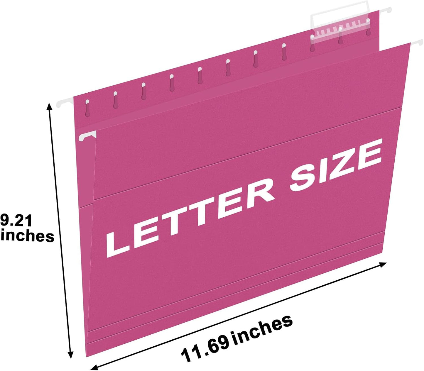 HERKKA Hanging File Folders, 30 Pack Reinforced Letter Size Hanging Folders, Designed for Bulky Files, Filing Cabinet, 1/5-Cut Adjustable Tabs (Blue)