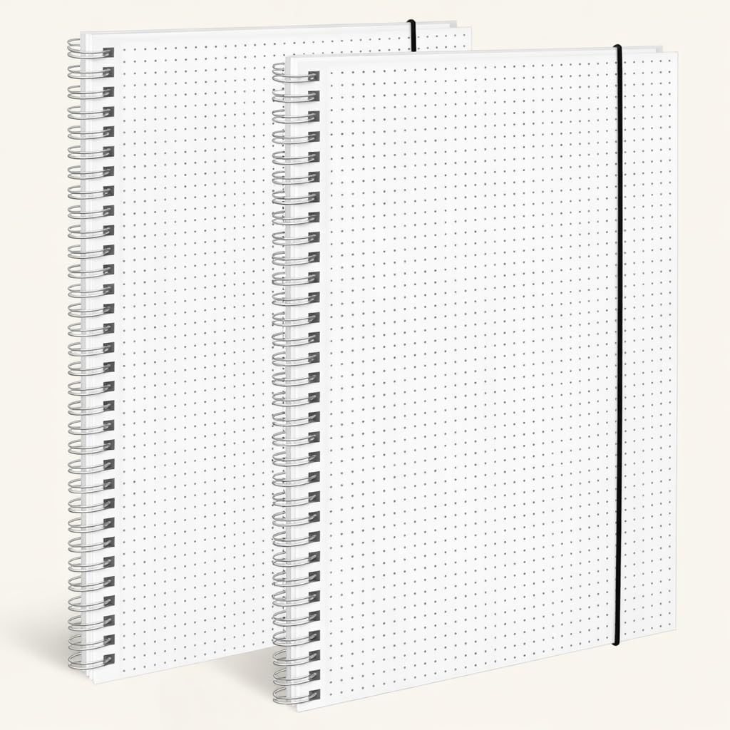 BESARME 2PCS 80 Sheets Large Graph Paper Spiral Notebook 8.5" × 11", A4 Graph Paper Notebook College Ruled Spiral Notebooks for School Office