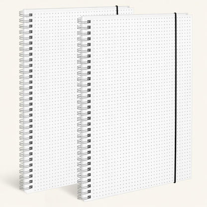 BESARME 2PCS 80 Sheets Large Graph Paper Spiral Notebook 8.5" × 11", A4 Graph Paper Notebook College Ruled Spiral Notebooks for School Office