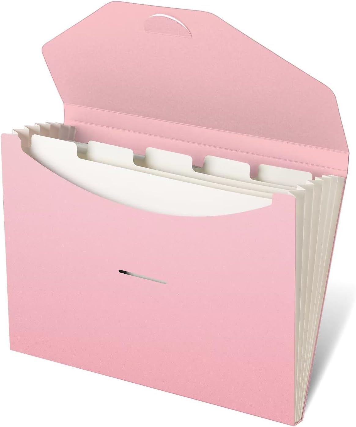 Blue Lake ECOLIFE Recyclable Paper 6-Pockets Expanding File Document Folder Plastic Free, Accordian File Organizer - A4 Letter Size, 200 Sheet Capacity for School, Office, Home Ruby