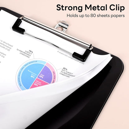 Plastic Small Clipboard, Size 7 x 10, A5 Mini Clear Clip Board for Classroom, Students, Teacher, Nurse, with Low Profile Clip, Office & School Supplies