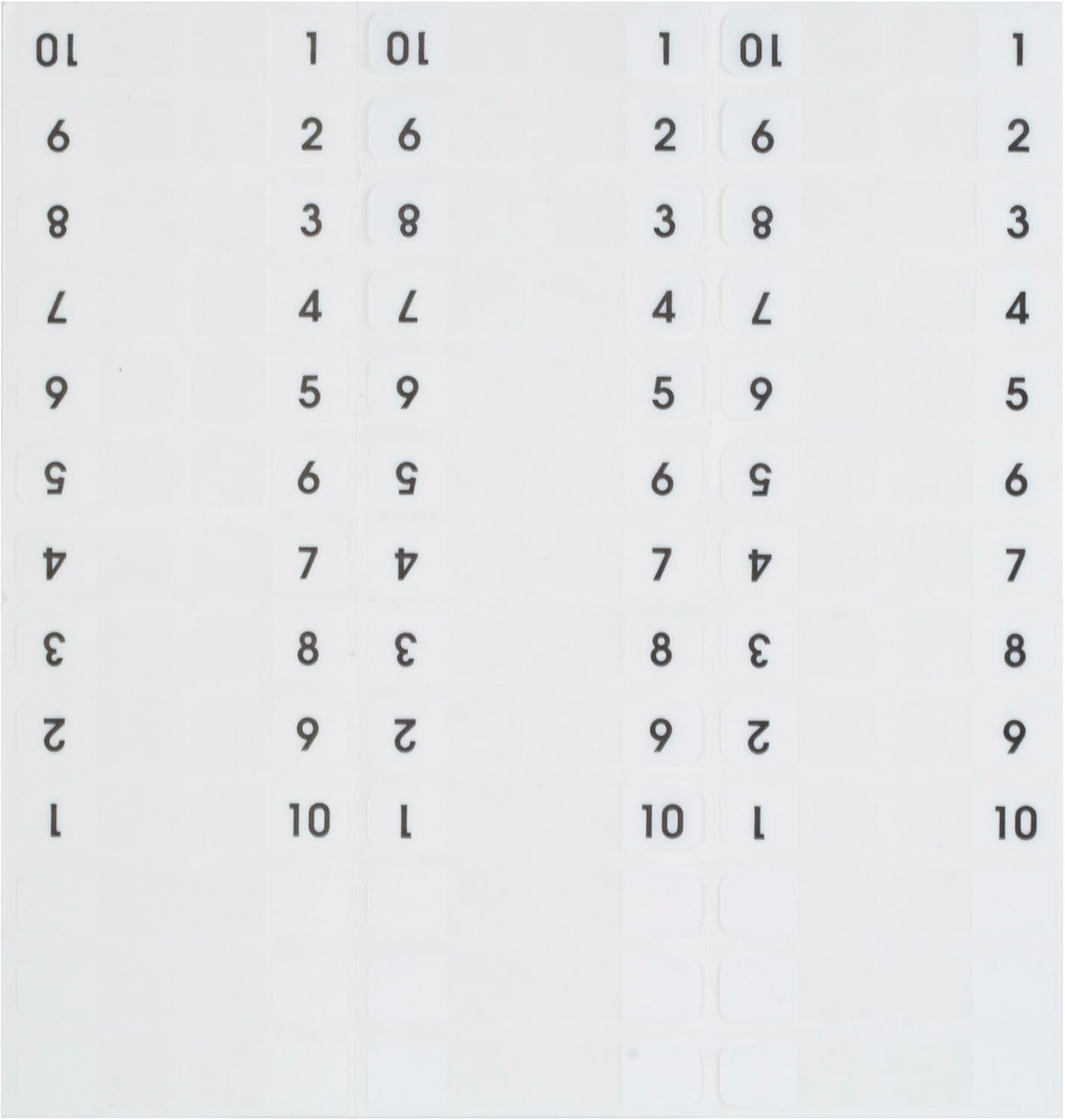 Redi-Tag Numbered Tabs, 11-20 Pre-Printed Divider Tabs, Permanent Adhesive Index Labels, 7/16" x 1", 104 Tabs Per Pack, (B31002)