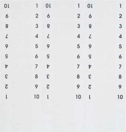 Redi-Tag Numbered Tabs, 11-20 Pre-Printed Divider Tabs, Permanent Adhesive Index Labels, 7/16" x 1", 104 Tabs Per Pack, (B31002)