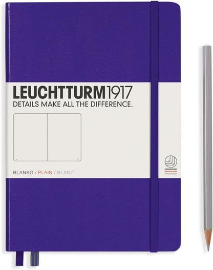 LEUCHTTURM1917 - Notebook Hardcover Medium A5-251 Numbered Pages for Writing and Journaling (Navy, Ruled)