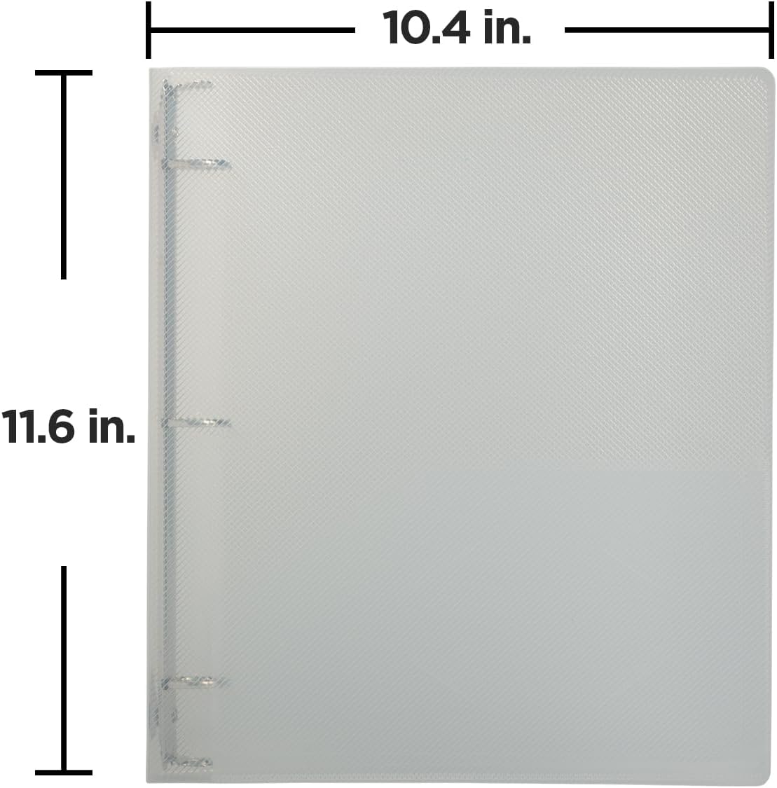 JAM PAPER Plastic 0.75 inch Binder - Clear 3 Ring Binder - Sold Individually