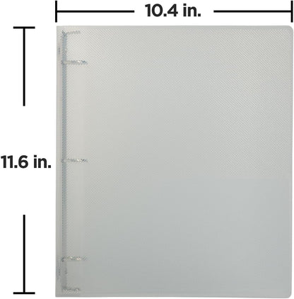 JAM PAPER Plastic 0.75 inch Binder - Clear 3 Ring Binder - Sold Individually