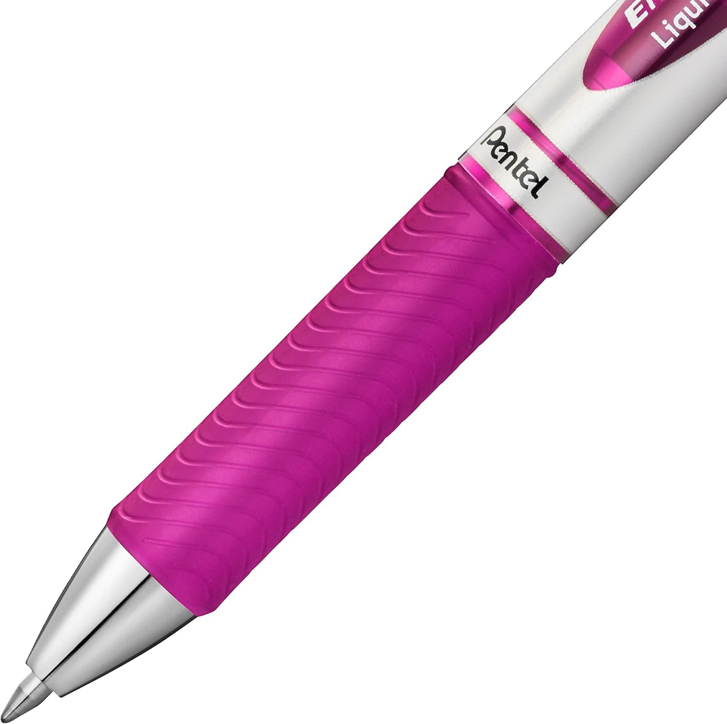 Pentel EnerGel RTX Retractable Liquid Gel Pen, (0.7mm) Medium Line, Metal Tip, Black Ink, Box of 12 (BL77-A)