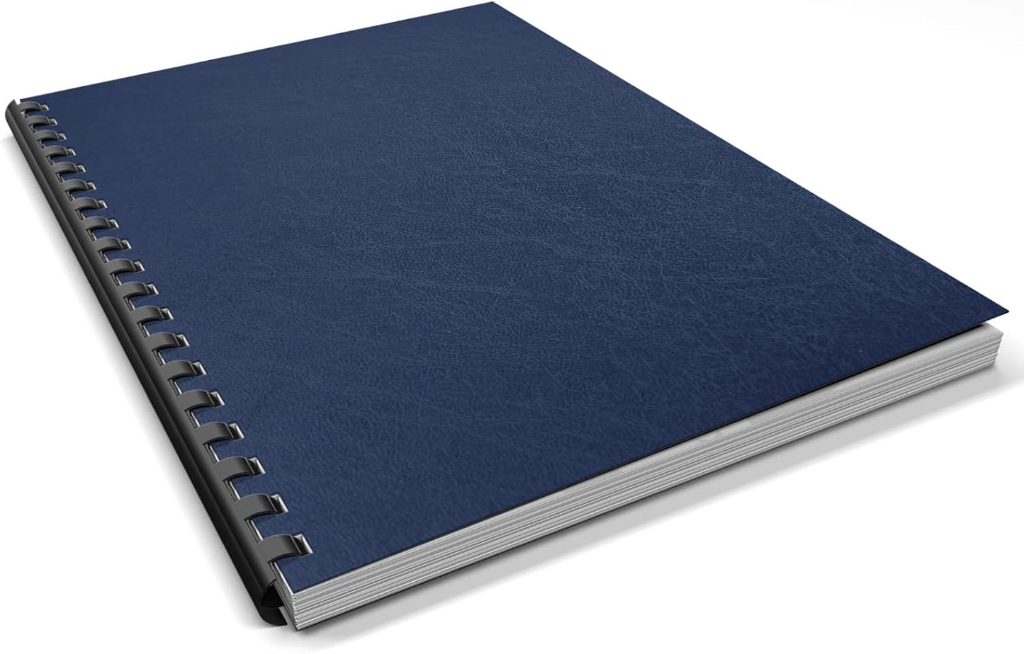 Binditek 100 Pack 16 Mil Leather-Textured Heavyduty Polycovers, Plastic Binding Presentation Covers, Letter Size, 8-1/2 x 11", Square Corners, Un-Punched, Black